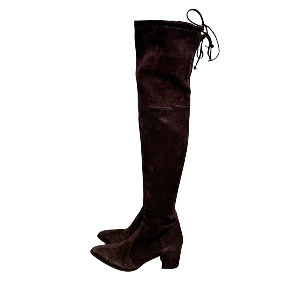 Stuart Weitzman Thighland Over the Knee Stretch Suede Cola Brown size 5 - Picture 4 of 8